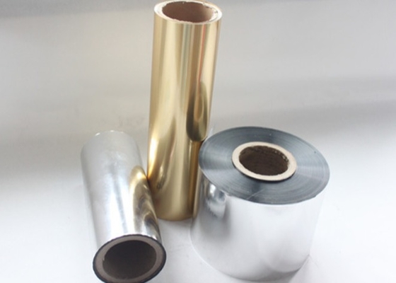Золото/серебро BOPP Тепловая ламинирующая пленка 25 микрон Блестящий металлический блеск для горячего штамповки
